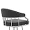 Armen Living Palmdale Swivel Modern Slate Gray Faux Leather 30" Barstool in Brushed Stainless Steel Finish 721535752195 - alternate 5